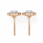 1 Carat Classic Radiant and Round Diamond Stud Earrings - Image 18