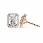 1 Carat Classic Radiant and Round Diamond Stud Earrings - Image 21