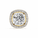 1 Carat Cushion and Round Diamond Stud Earrings - Image 10