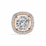 1 Carat Cushion and Round Diamond Stud Earrings - Image 17