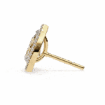 0.8 Carat Pear and Round Halo Diamond Stud Earrings - Image 9