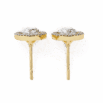 0.8 Carat Pear and Round Halo Diamond Stud Earrings - Image 11