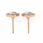 0.8 Carat Pear and Round Halo Diamond Stud Earrings - Image 18