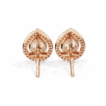 0.8 Carat Pear and Round Halo Diamond Stud Earrings - Image 19