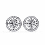 0.9 Carat Modern Round Duo Hoop Diamond Earrings