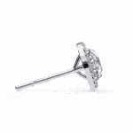 0.9 Carat Modern Round Duo Hoop Diamond Earrings - Image 2