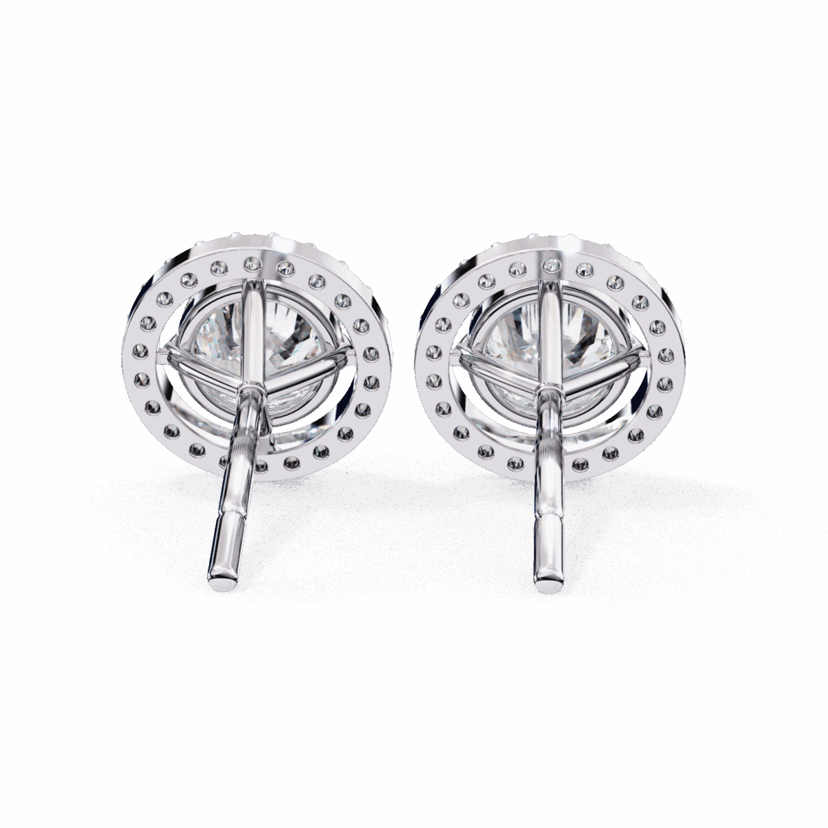 0.9 Carat Modern Round Duo Hoop Diamond Earrings  Image 5