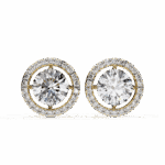 0.9 Carat Modern Round Duo Hoop Diamond Earrings - Image 8