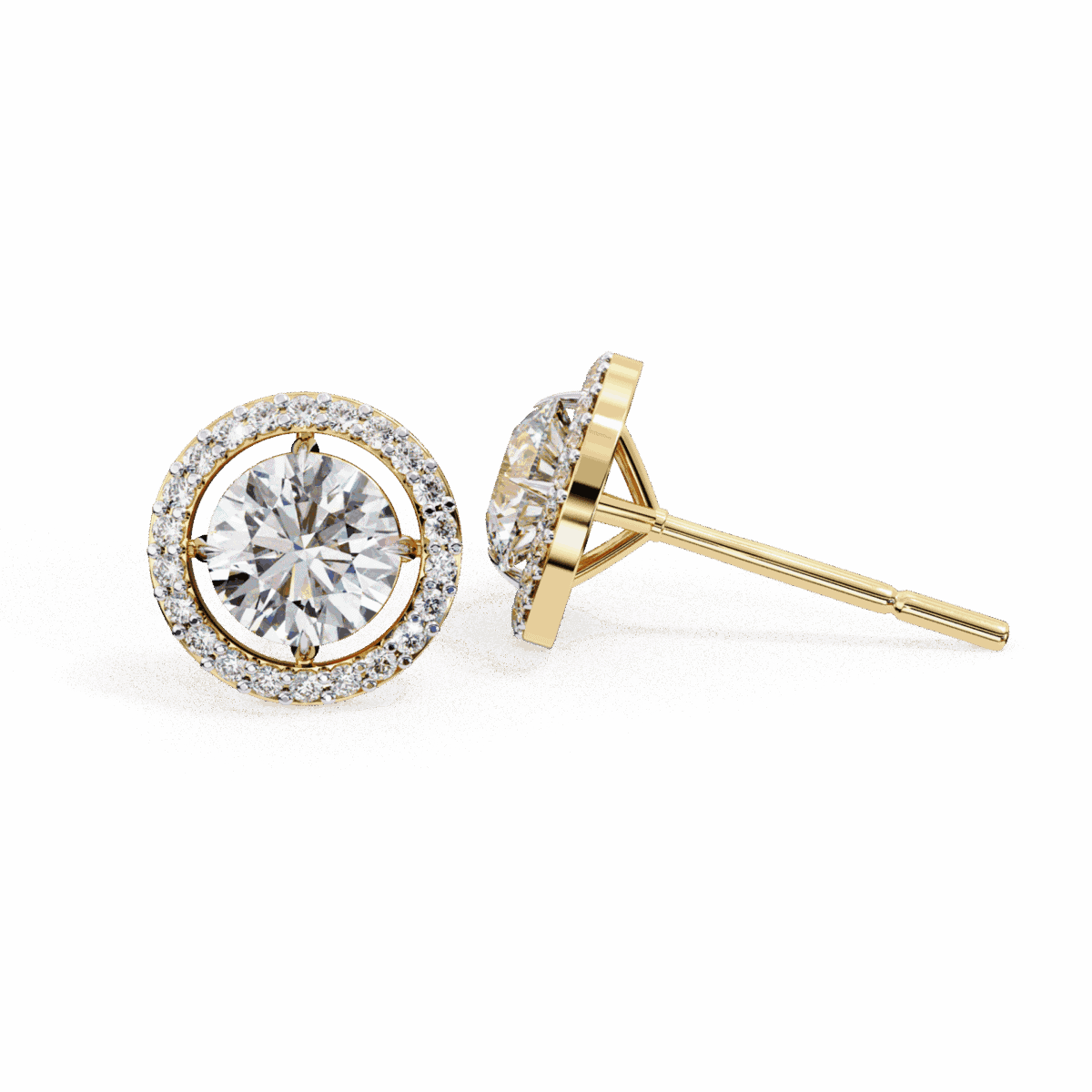 0.9 Carat Modern Round Duo Hoop Diamond Earrings  Image 14