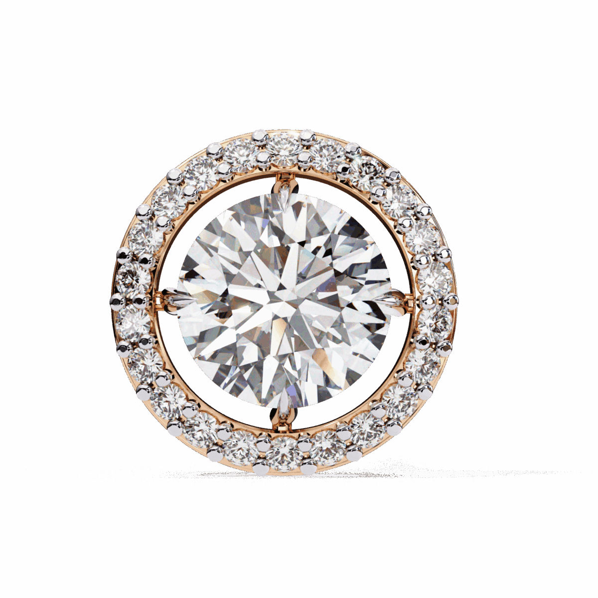 0.9 Carat Modern Round Duo Hoop Diamond Earrings  Image 17