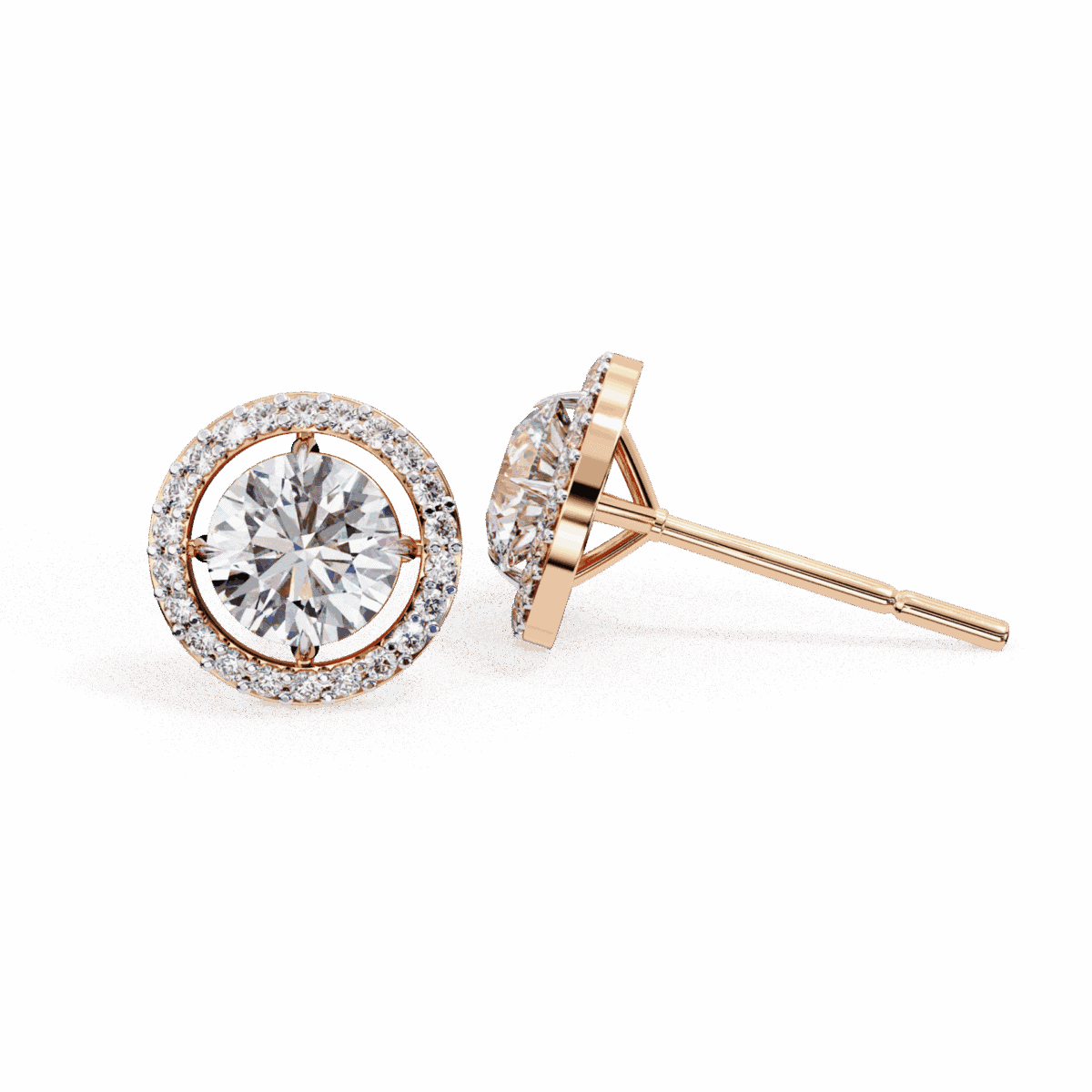 0.9 Carat Modern Round Duo Hoop Diamond Earrings  Image 21