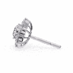 1.5 Carat Minimal Round Trio Diamond Stud Earrings - Image 2