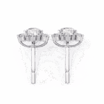 1.5 Carat Minimal Round Trio Diamond Stud Earrings - Image 4
