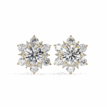 1.5 Carat Minimal Round Trio Diamond Stud Earrings - Image 8