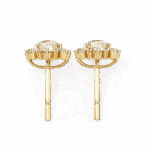 1.5 Carat Minimal Round Trio Diamond Stud Earrings - Image 11