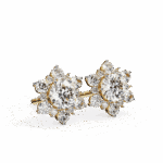 1.5 Carat Minimal Round Trio Diamond Stud Earrings - Image 13