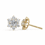 1.5 Carat Minimal Round Trio Diamond Stud Earrings - Image 14