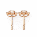 1.5 Carat Minimal Round Trio Diamond Stud Earrings - Image 17