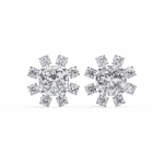 1.25 Carat Modern Round Duo Diamond Stud Earrings