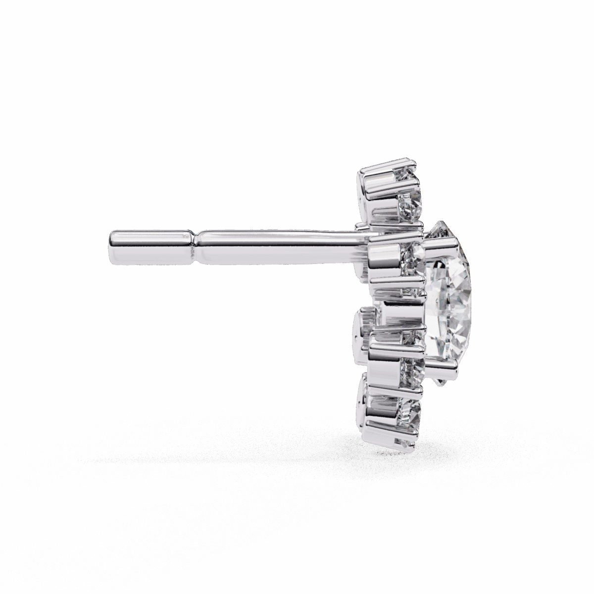 1.25 Carat Modern Round Duo Diamond Stud Earrings  Image 2