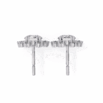 1.25 Carat Modern Round Duo Diamond Stud Earrings - Image 4