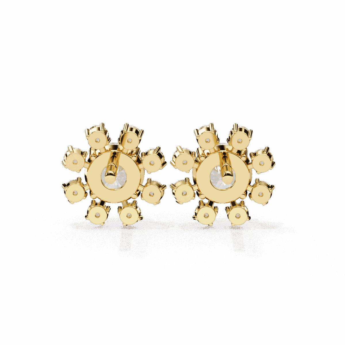 1.25 Carat Modern Round Duo Diamond Stud Earrings  Image 10