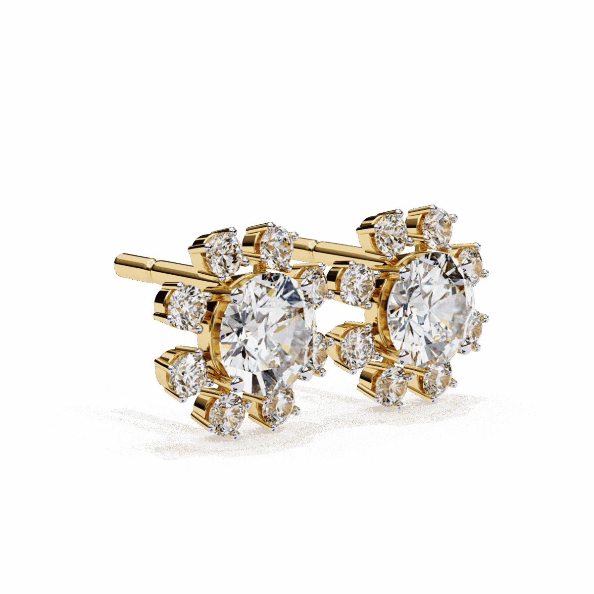 1.25 Carat Modern Round Duo Diamond Stud Earrings  Image 11