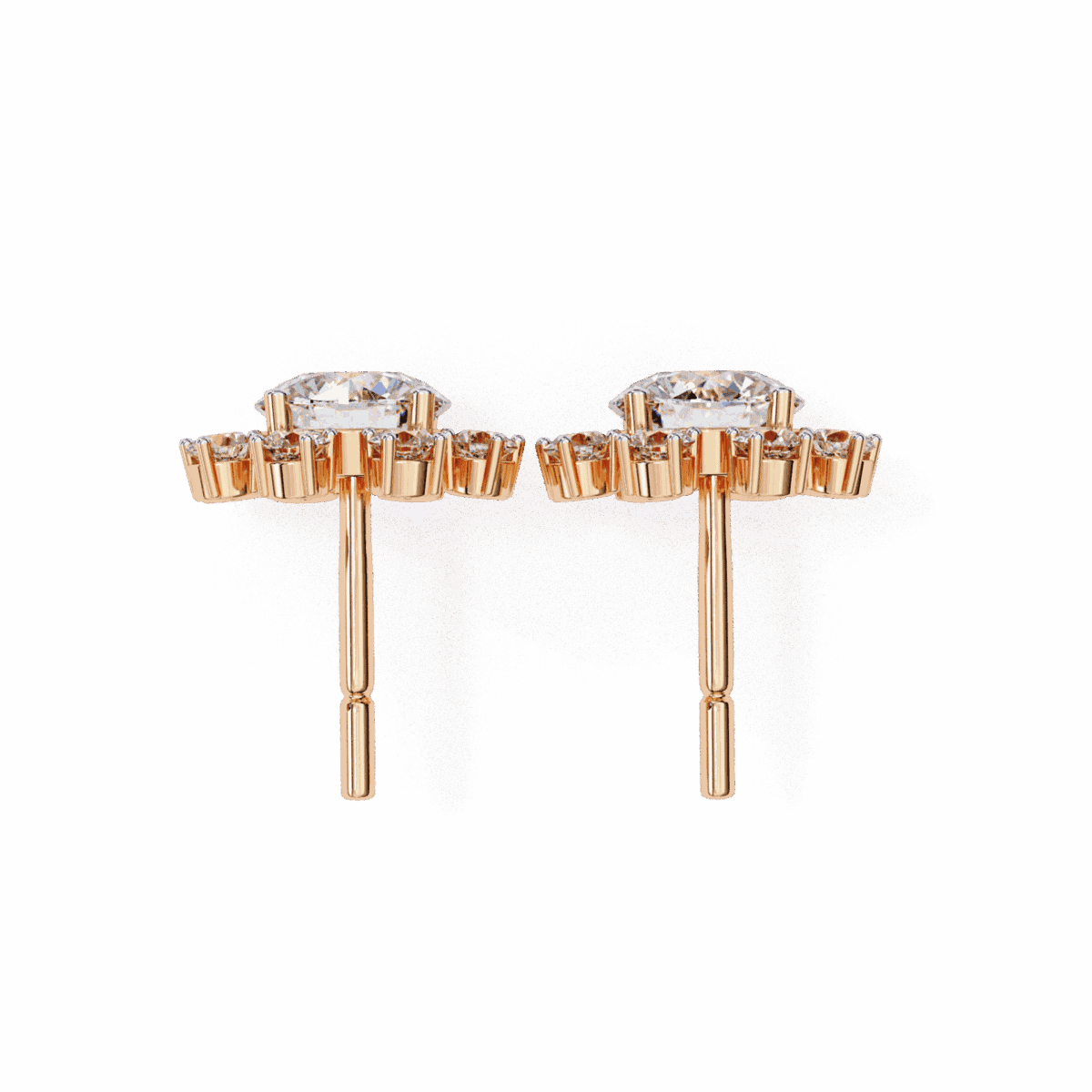 1.25 Carat Modern Round Duo Diamond Stud Earrings  Image 14