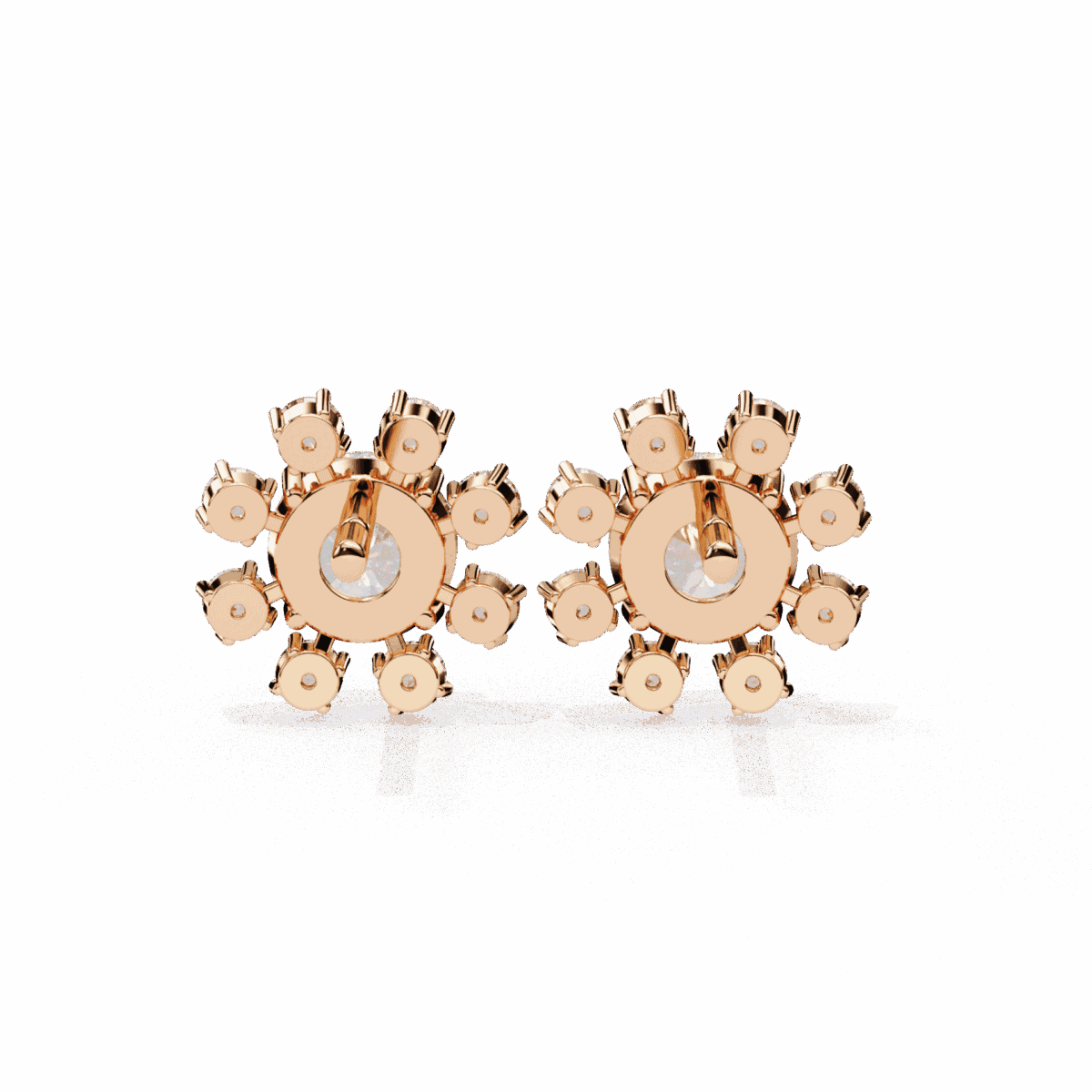 1.25 Carat Modern Round Duo Diamond Stud Earrings  Image 15