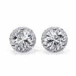 2 Carat Dual Round Diamond Stud Earrings