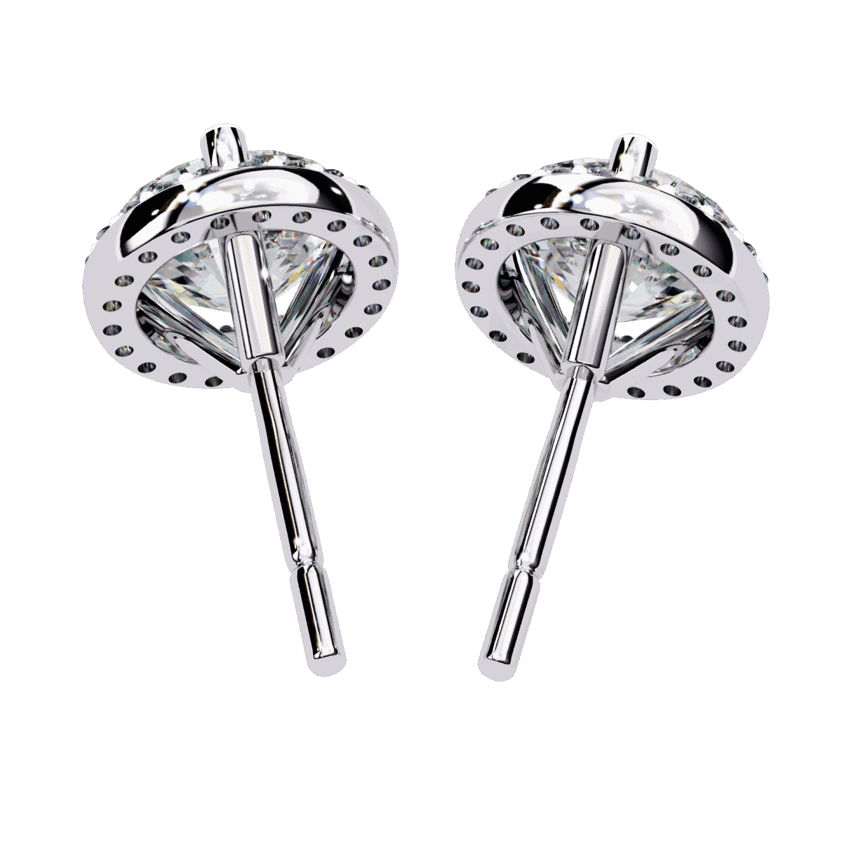 2 Carat Dual Round Diamond Stud Earrings  Image 5