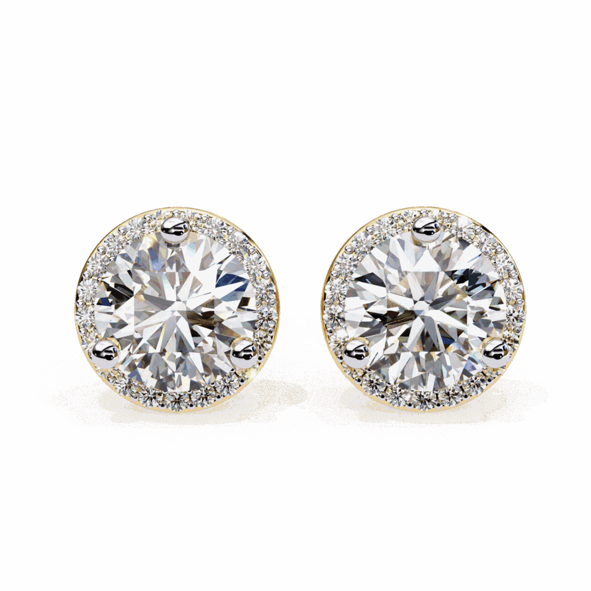 2 Carat Dual Round Diamond Stud Earrings  Image 8