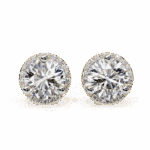 2 Carat Dual Round Diamond Stud Earrings - Image 8