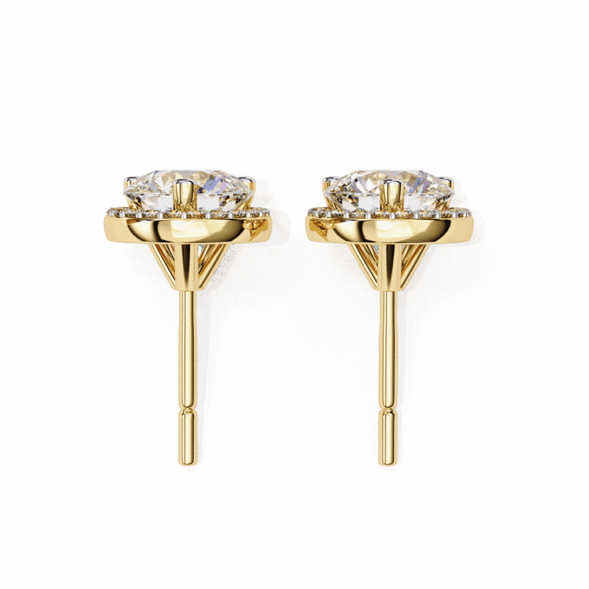 2 Carat Dual Round Diamond Stud Earrings  Image 11