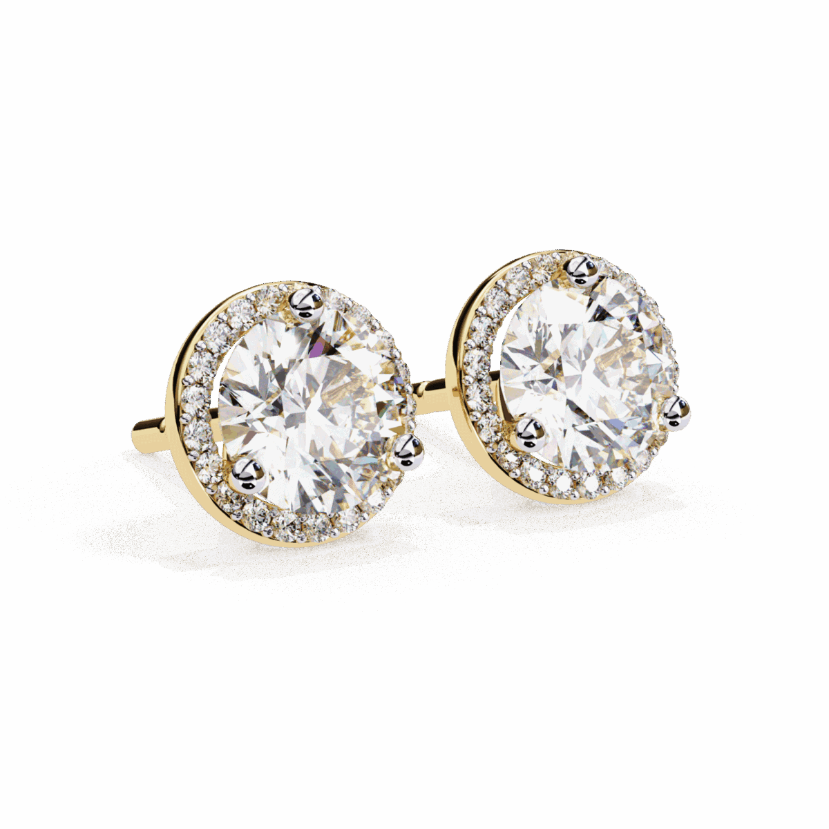 2 Carat Dual Round Diamond Stud Earrings  Image 13