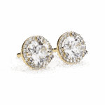 2 Carat Dual Round Diamond Stud Earrings - Image 13