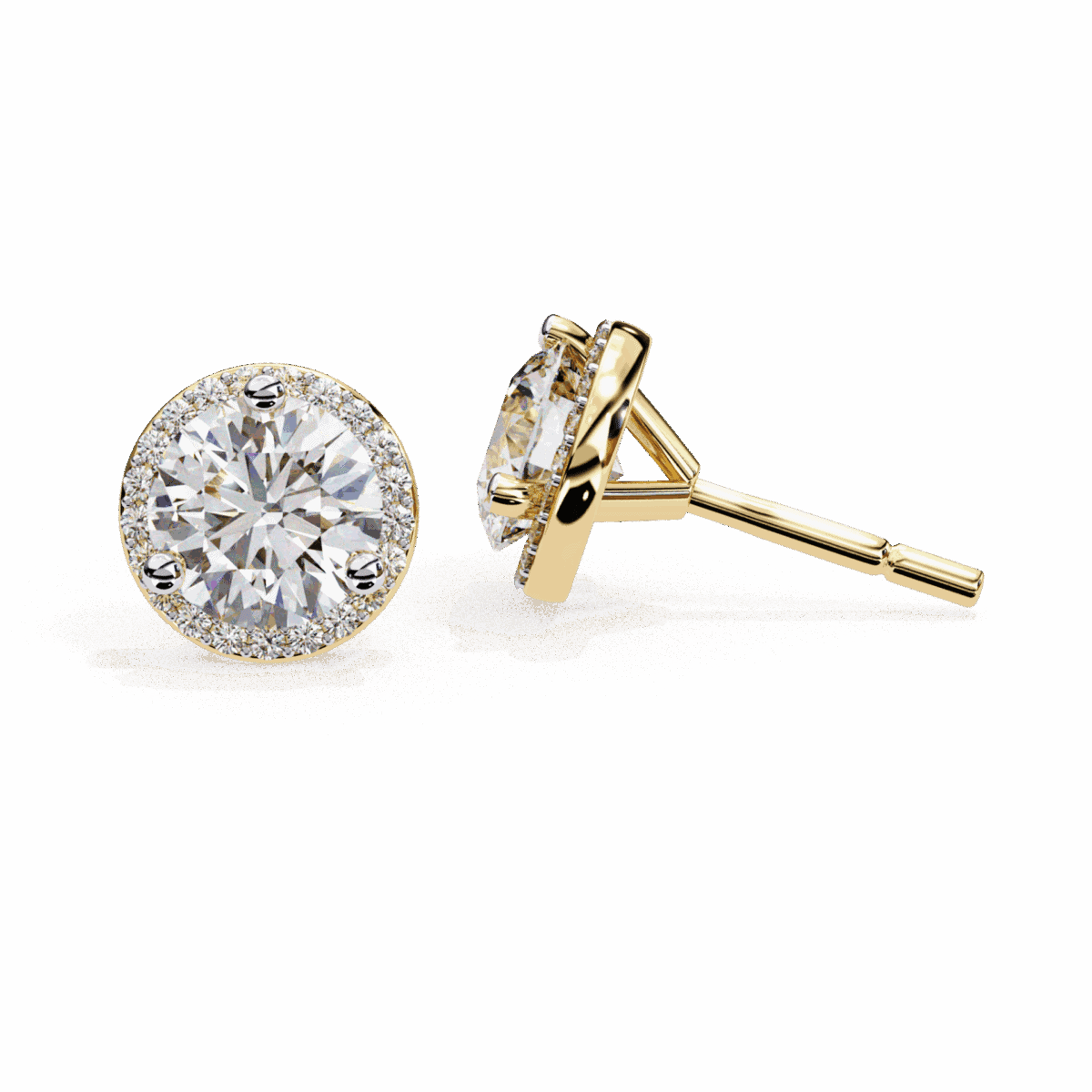 2 Carat Dual Round Diamond Stud Earrings  Image 14