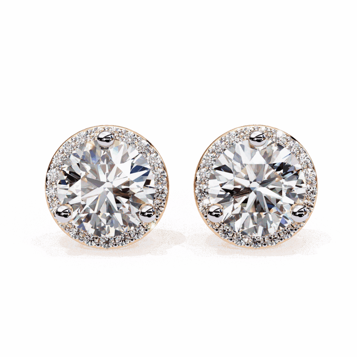 2 Carat Dual Round Diamond Stud Earrings  Image 15