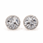 2 Carat Dual Round Diamond Stud Earrings - Image 15