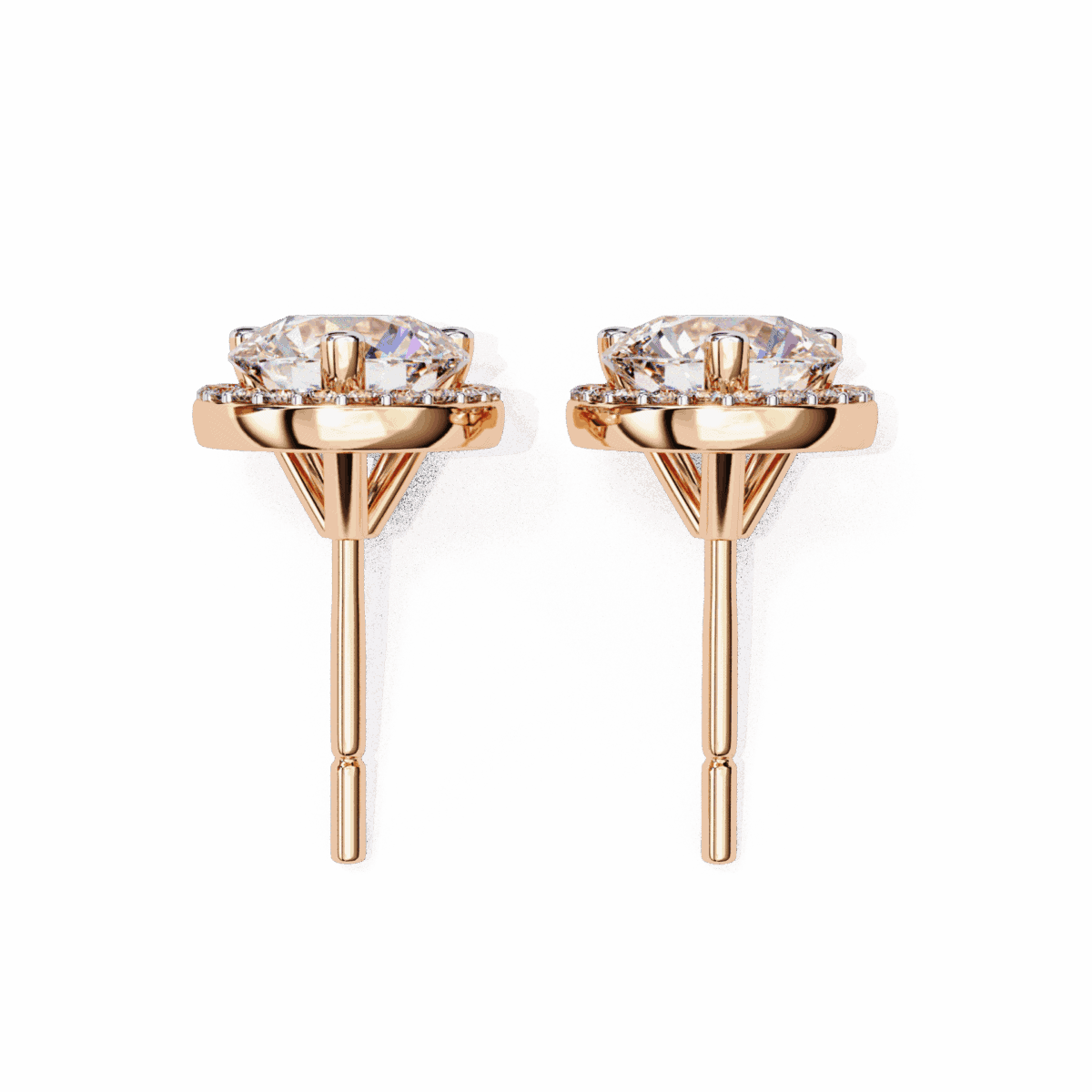 2 Carat Dual Round Diamond Stud Earrings  Image 18