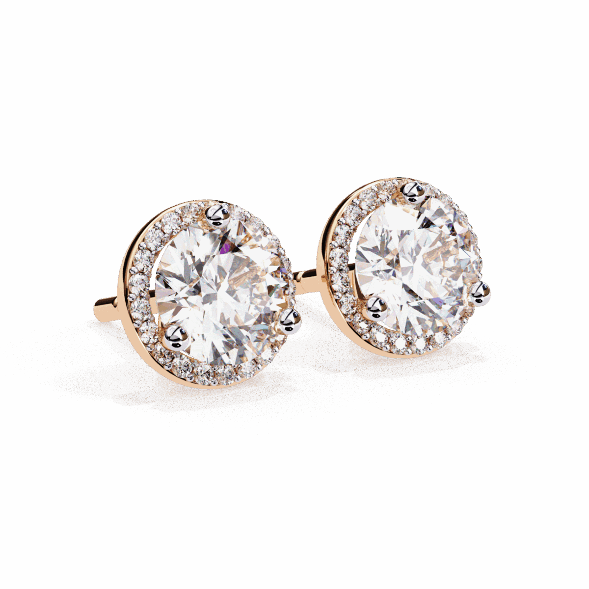 2 Carat Dual Round Diamond Stud Earrings  Image 20