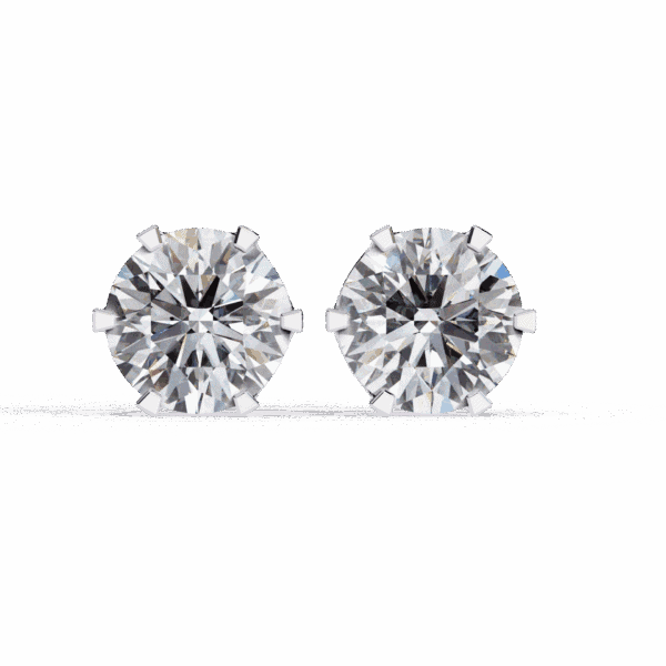 2.5 Carat Eternal Round Solitaire Hoop Earrings
