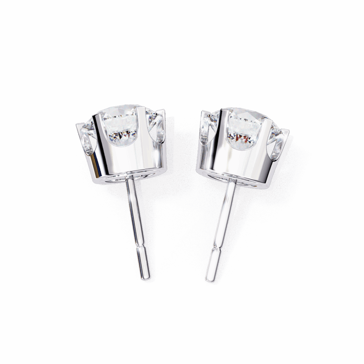 2.5 Carat Eternal Round Solitaire Hoop Earrings  Image 4