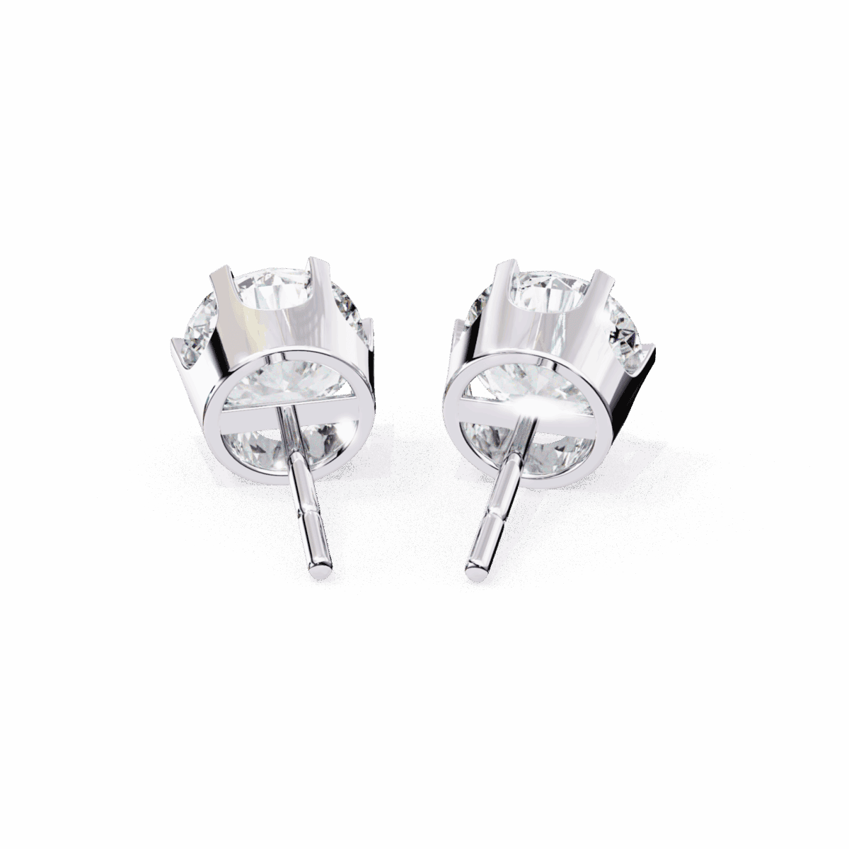 2.5 Carat Eternal Round Solitaire Hoop Earrings  Image 5