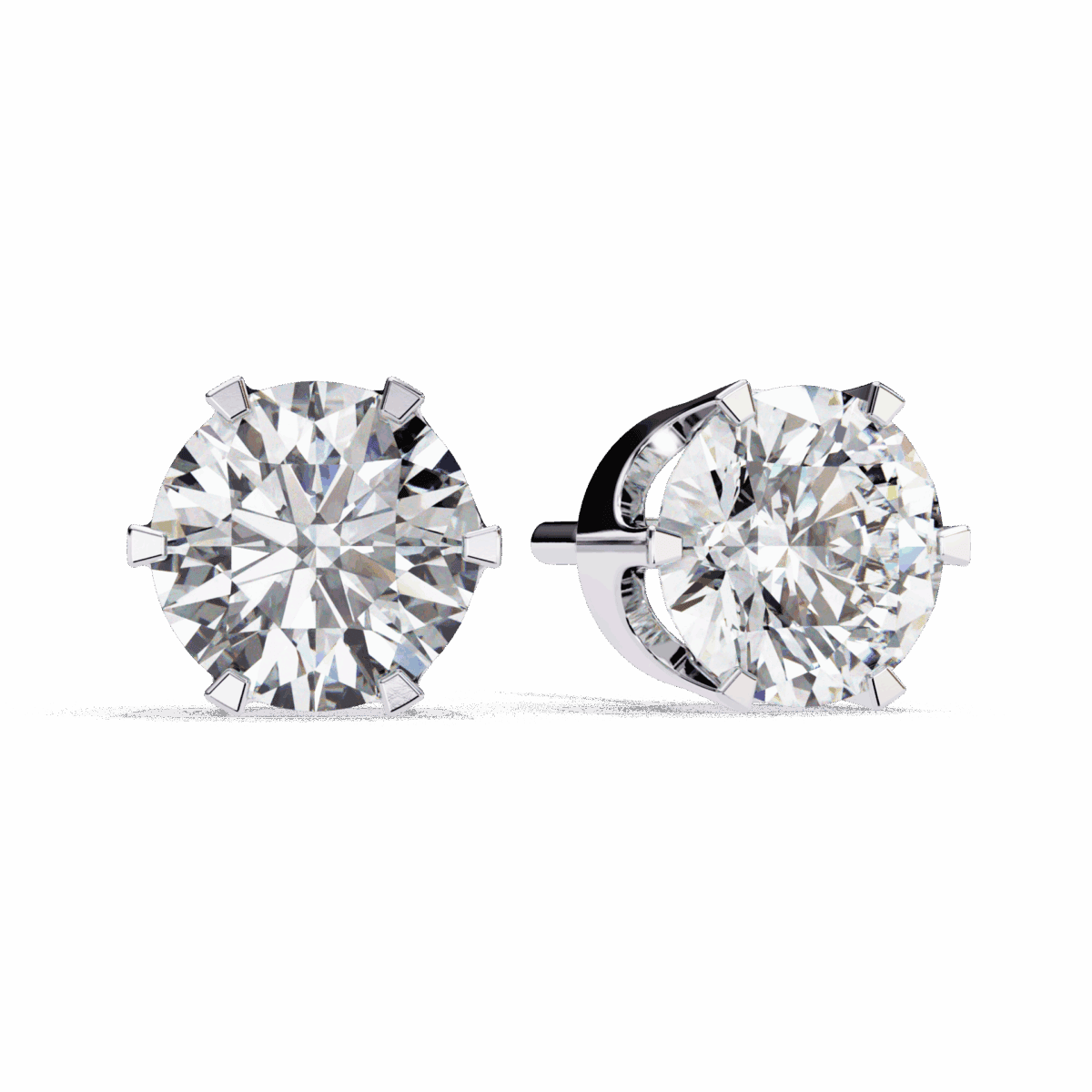 2.5 Carat Eternal Round Solitaire Hoop Earrings  Image 7