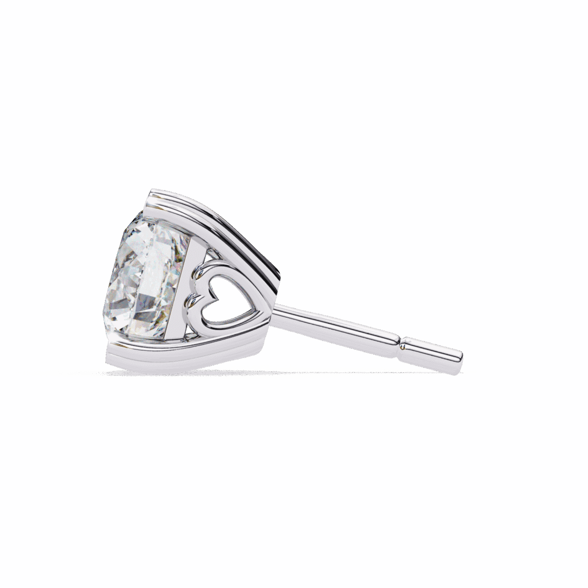 2.5 Carat Modern Round Solitaire Hoop Earrings  Image 2