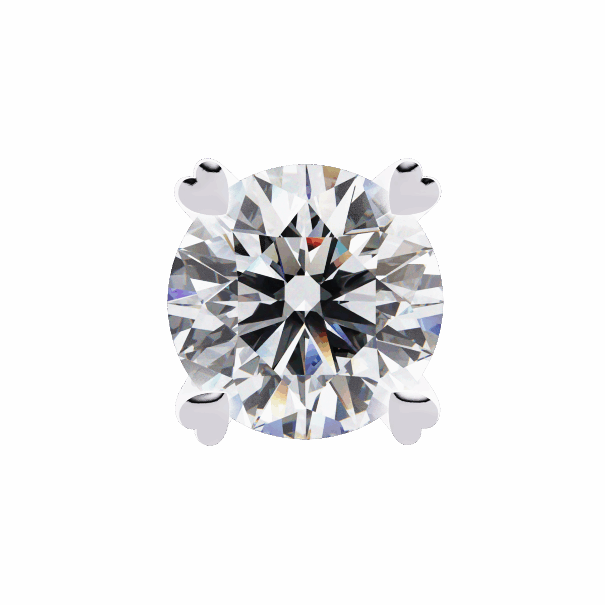 2.5 Carat Modern Round Solitaire Hoop Earrings  Image 3