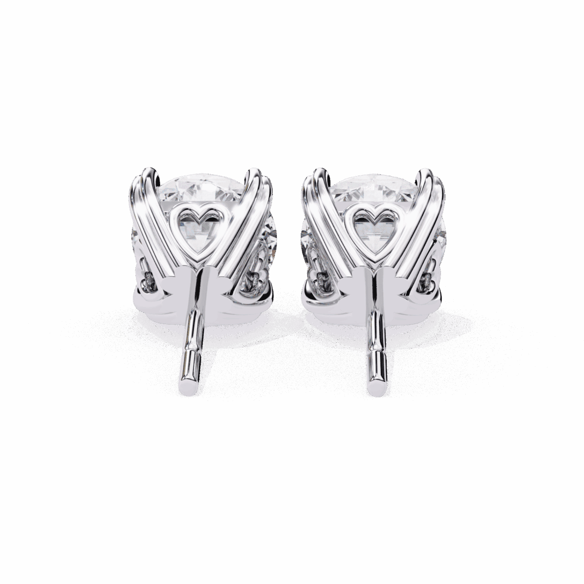 2.5 Carat Modern Round Solitaire Hoop Earrings  Image 5