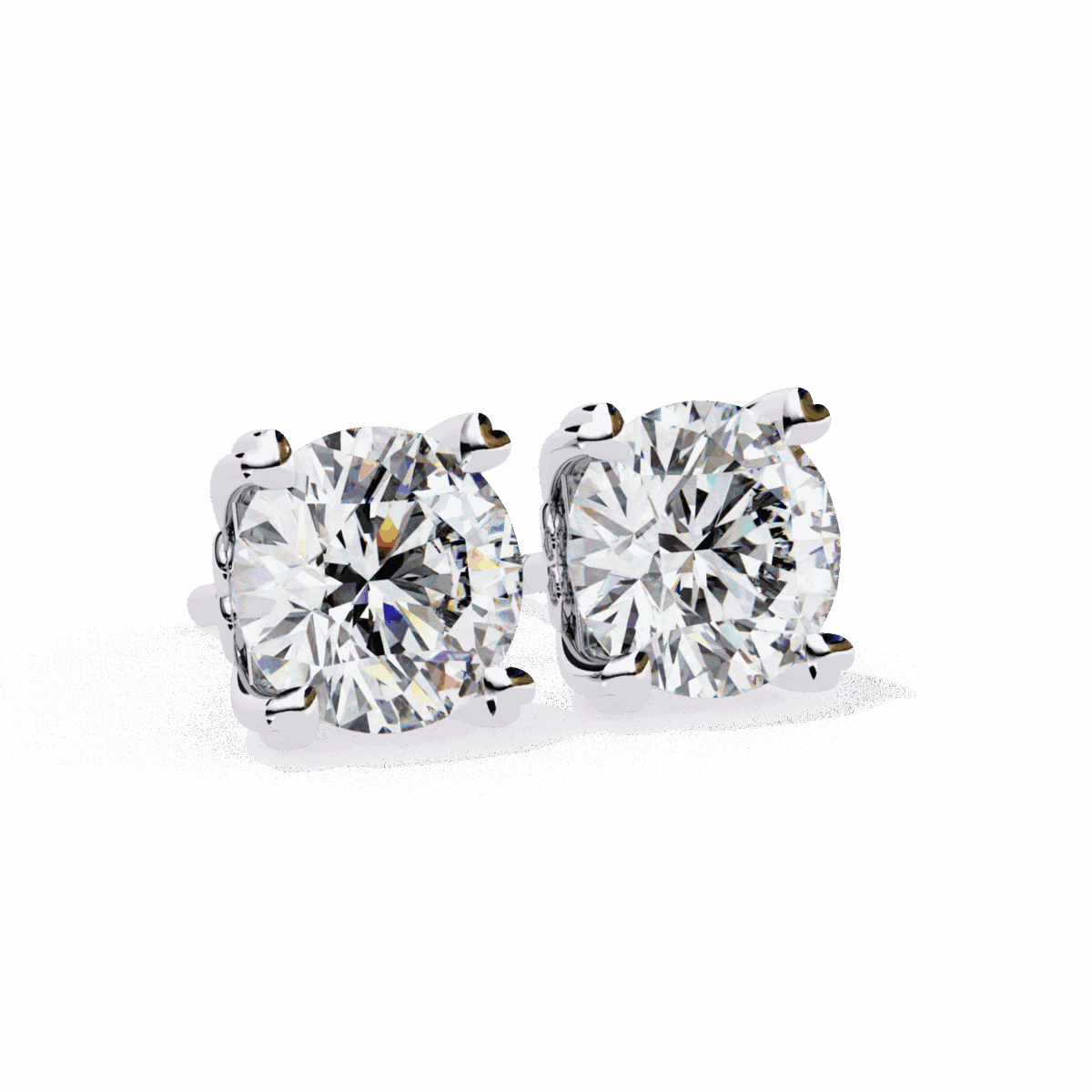 2.5 Carat Modern Round Solitaire Hoop Earrings  Image 6
