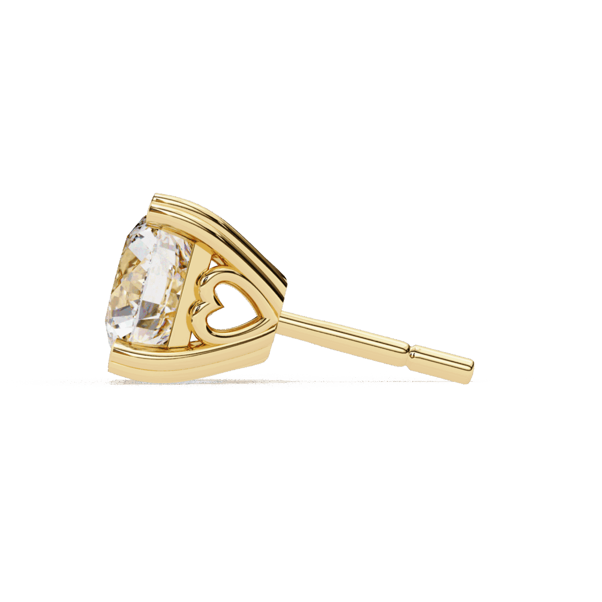 2.5 Carat Modern Round Solitaire Hoop Earrings  Image 9